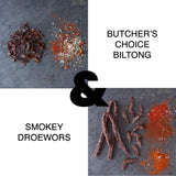 Best of Both Butchers Choice Biltong 500g & Smokey Droewors 500g
