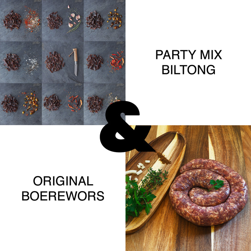 Party Mix 500g Biltong & 1kg Original Boerewors